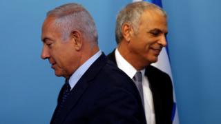 Benjamin Netanyahu and Moshe Kahlon - October 2018