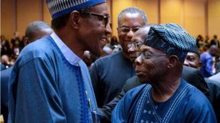 Aarẹ Buhari ati Oloye Ọbasanjọ ni AU