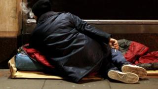 Man sleeping rough