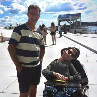 Father and son - Robert and Mats in Oslo, July 2012