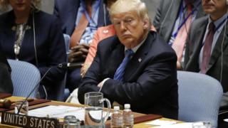 这是特朗普上任美国总统以来,第一次主持联合国安理会的会议。