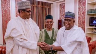 Senator Goje dey shake President Buhari
