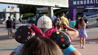 Children queuing near Magic Kingdom