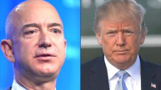 Trump acusa a Bezos de que Amazon no paga los impuestos que debiera.
