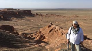 Bolorsetseg on an elevation of the Flaming Cliffs