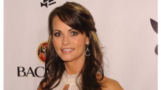 Karen McDougal attends a Playboy party in Miami Beach, Florida on 6 February 2010