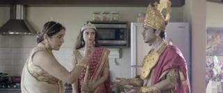 Kunti, Draupadi and Arjun