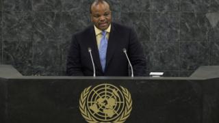 Le roi Mswati III du Swaziland