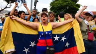 Protestas en Venezuela.