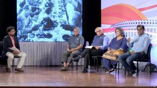 बीबीसीच्या आंबेडकर आणि लोकशाही या कार्यक्रमाच्या वेळचं दृश्य
