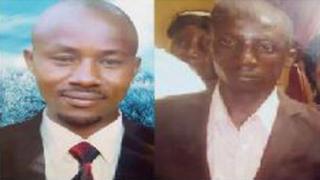 Bosco Tuheirwe (ibumoso) na Job Ebyarishanga barashwe barapfa