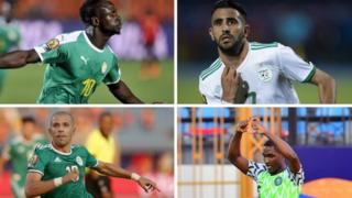 Sadio Mane, Riyad Mahrez, Sofiane Feghouli and Odion Ighalo