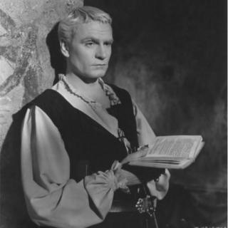 Actor Sir Laurence Olivier as Hamlet in a 1948 version