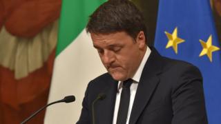 İstifasını açıklayan İtalya Başbakanı Matteo Renzi