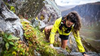 Competitor in the Salomon Glen Coe Skyline race
