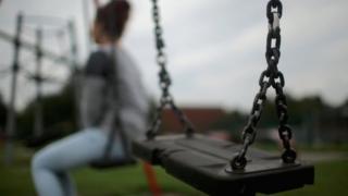 A child on a swing