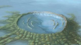 Dibujo de un cenote.