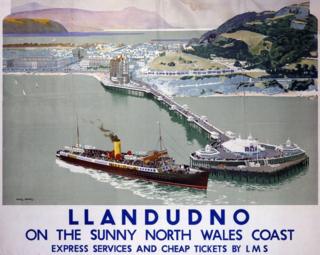 Железнодорожный плакат Лландидно 1923-1947
