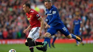 Rooney in his first match for Everton.