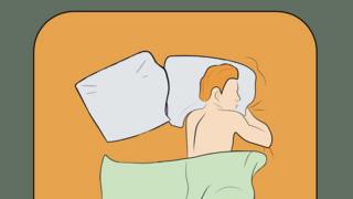 Иллюстрация человека в постели