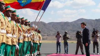 ፕሬዚዳንት ኤማኑኤል ማክሮ በላሊበላ ቅበላ ሥነ-ሥርዓት ላይ
