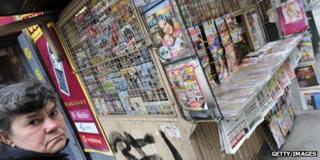 Newsstand in Hungary