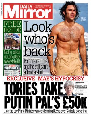 Daily Mirror front page - 01/06/18