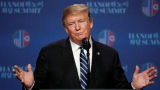 El presidente de Estados Unidos, Donald Trump, en rueda de prensa en Hanói, 28 febrero, 2019