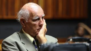 Bob Hewitt pictured in court in 2015