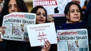 Dava sırasında düzenlenen gösterilerden biri