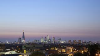 The London skyline seen from Peckham
