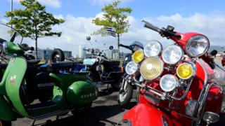 The Vespa World Days event is being hosted in Belfast's Titanic Quarter
