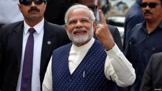 modi after voting.
