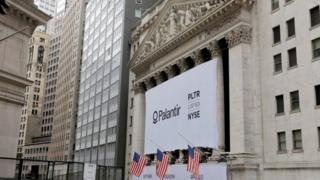 Palantir banner at the NYSE on 30 September 2020