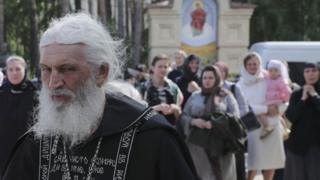 Father Sergei at Sredneuralsk in June 2020