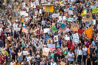 Protesters in Melbourne