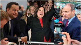 Leo Varadkar, Mary Lou McDonald, Michael Martin