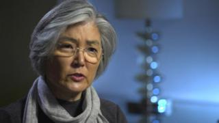 South Korean Foreign Minister Kang Kyung-wha during a BBC interview