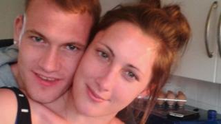 Nathan Ariss with his fiancee, Gemma Smiles