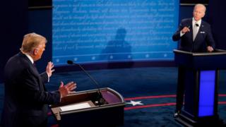 US President Donald Trump and Democratic presidential candidate Joe Biden participate in their first 2020 presidential campaign debate