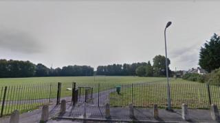 The 30-year-old man was found in Moorland Park, in the Splott area of Cardiff, on Friday afternoon
