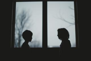 Silhouette of children
