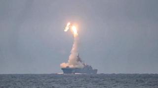 Первый пуск ракеты «Циркон» с фрегата «Адмирал Горшков» по цели в Баренцевом море, 2020 год