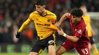 Stefan Bajcetic in action for Liverpool