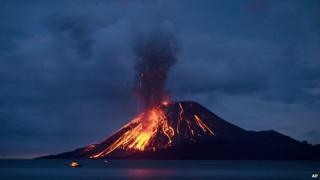 The Anak Krakatau volcano