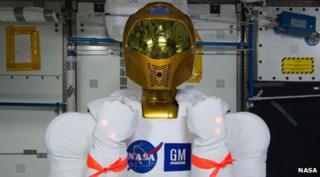 Nasa robot Robonaut on board the International Space Station