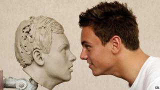 Tom Daley and his waxwork