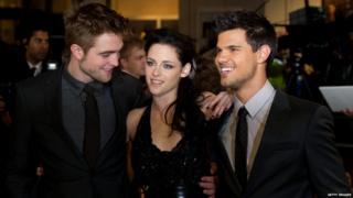 UK premiere of The Twilight Saga: Breaking Dawn - Part 1 - Robert Pattinson, Kristen Stewart and Taylor Lautner