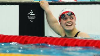 Ellie Simmonds at the Beijing Olympics in 2008