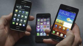 Three smartphones